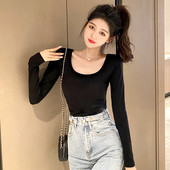 Naiste pikkade varrukatega pluus kahes värvitoonis