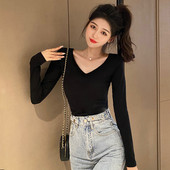 Puhas V-kujulise kaelusega naiste pluus