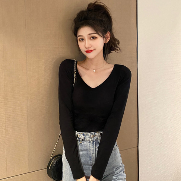 Puhas V-kujulise kaelusega naiste pluus