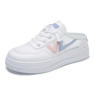 Väikesed valged naiste kingad 2022. aasta suvesügis, uued hingavad ühe võrguga õõnsad õhukesed üliõpilasspordijalatsid, tossud A167