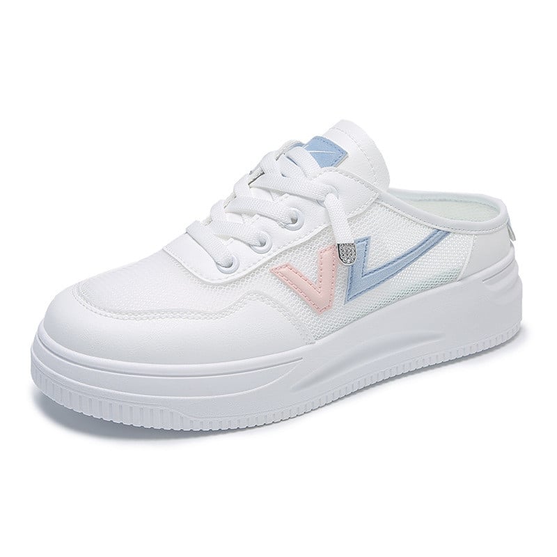 Väikesed valged naiste kingad 2022. aasta suvesügis, uued hingavad ühe võrguga õõnsad õhukesed üliõpilasspordijalatsid, tossud A167