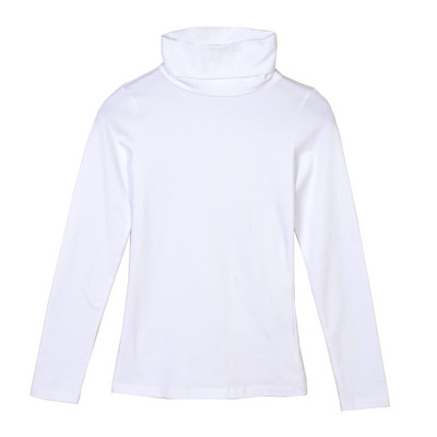 Naiste kõrge polokraega pluus - valget ja musta värvi