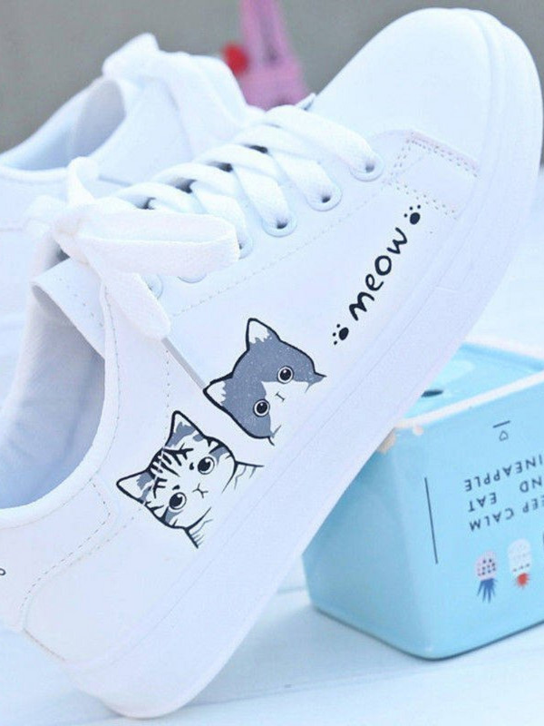 Naiste tossud 2022, uus mood Naiste vabaajajalatsid, trükitud suvised naiste kingad, armsad kassikingad Chaussures Femme Zapatos Mujer