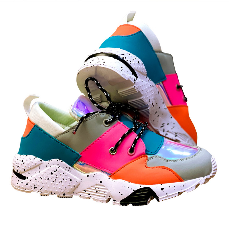 2022. aasta värvisobivus, vabaaja lamedad kingad, naiste brändi disain, mitmevärvilised platvormtossud, naiste sisemised luksuslikud värvilised tossud