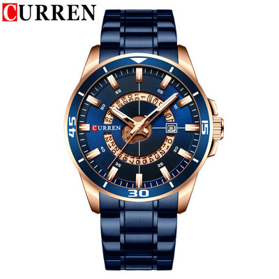 CURREN Sport meeste käekell parima kaubamärgiga luksuslik kullast sõjaväeline äriline veekindel meeskell roostevabast terasest kvartsist meeste käekell 8359