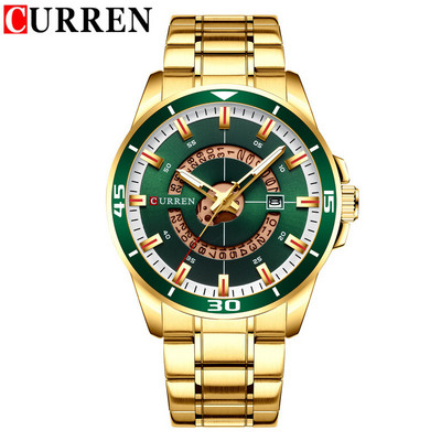 CURREN Sport meeste käekell parima kaubamärgiga luksuslik kullast sõjaväeline äriline veekindel meeskell roostevabast terasest kvartsist meeste käekell 8359
