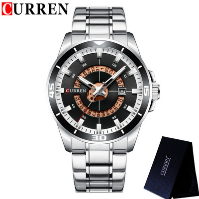 CURREN Sport meeste käekell parima kaubamärgiga luksuslik kullast sõjaväeline äriline veekindel meeskell roostevabast terasest kvartsist meeste käekell 8359