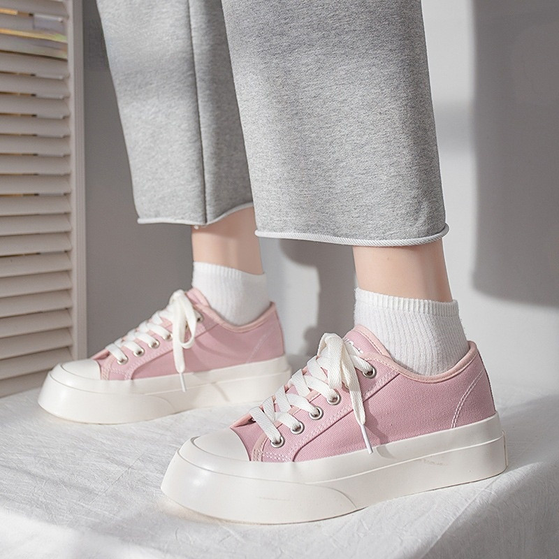 Tursked tossud Naiste Lameda platvormiga lõuendjalatsid Kevadsuvi Mood Ümara ninaga vabaajajalatsid Naiste tossud