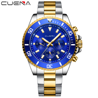 CUENA Luksuzni modni sat vrhunske marke za muškarce 30ATM Vodootporni sat s datumom Sportski satovi Muški kvarcni ručni sat Relogio Masculino