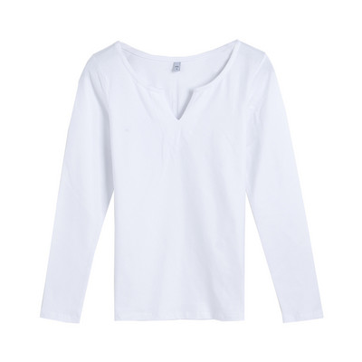 Naujo modelio moteriška prigludusi palaidinė ilgomis rankovėmis