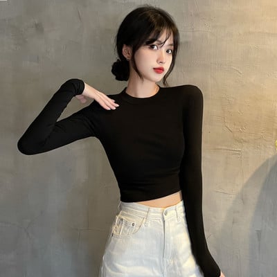 Naiste vabaaja lühikeste pikkade varrukatega pluus