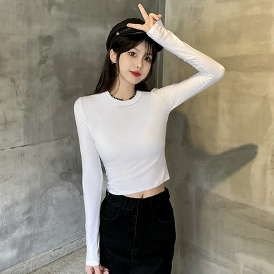 Naiste vabaaja lühikeste pikkade varrukatega pluus