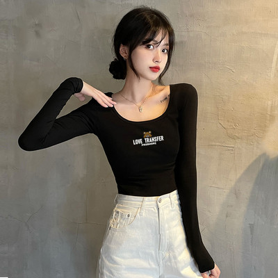 Bluză de damă cu mânecă lungă din bumbac