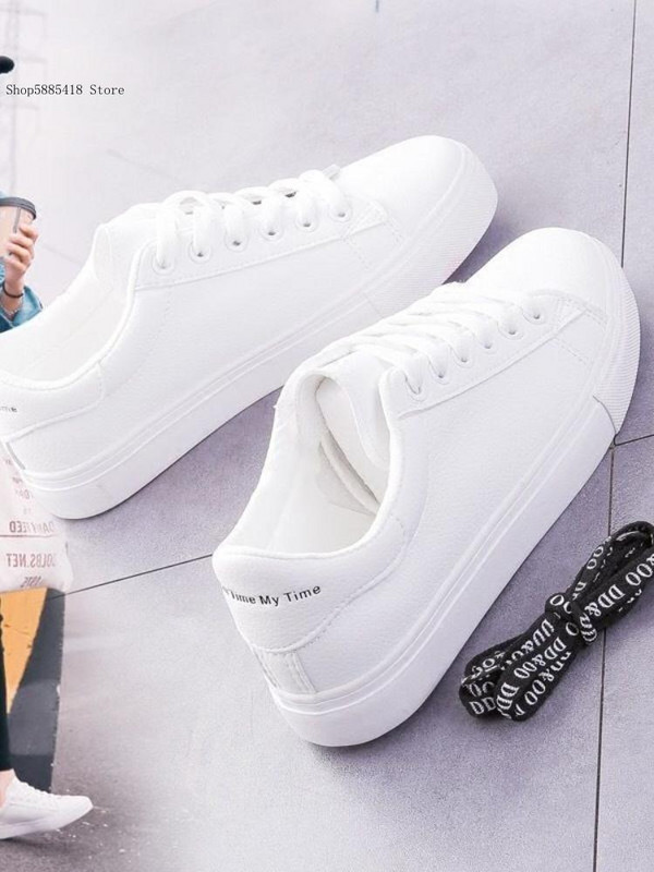 Paprasti studentų mokyklos kasdieniai vulkanizuoti hiphopo batai nauji moteriški spalvingi balti sportbačiai, patogūs moterims