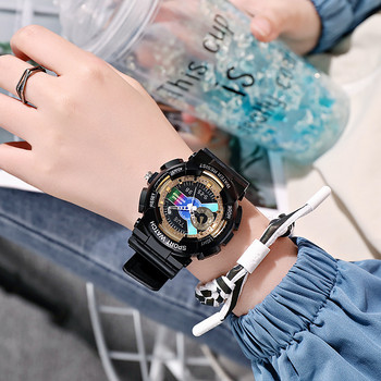Марка Мъжки показалец кварцов часовник Shock Военни спортни часовници Моден водоустойчив ръчен часовник Reloj Inteligente A4242