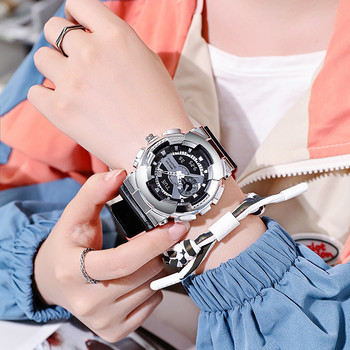Марка Мъжки показалец кварцов часовник Shock Военни спортни часовници Моден водоустойчив ръчен часовник Reloj Inteligente A4242
