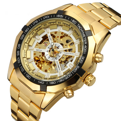 Forsining férfi óra Üreges üzleti automata mechanikus órák Vízálló Luminous Winner férfi karóra Relogio Masculino