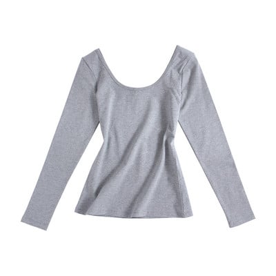 Γυναικεία μπλούζα με μακριά μανίκια και λαιμόκοψη σε Ο κατάλληλη για καθημερινή ζωή