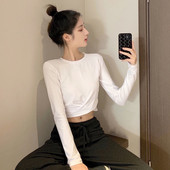 Moodne ühevärviline lühike pluus naistele