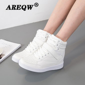 Proljetne ženske čizme Čizme s platformom od umjetne antilop kože Cipele sa skrivenom petom Visoke tenisice Ležerne cipele za žene Gležnjače