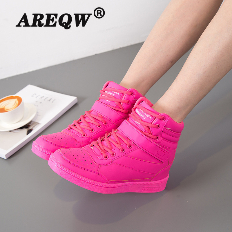 Proljetne ženske čizme Čizme s platformom od umjetne antilop kože Cipele sa skrivenom petom Visoke tenisice Ležerne cipele za žene Gležnjače
