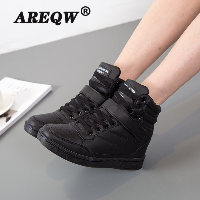 Proljetne ženske čizme Čizme s platformom od umjetne antilop kože Cipele sa skrivenom petom Visoke tenisice Ležerne cipele za žene Gležnjače