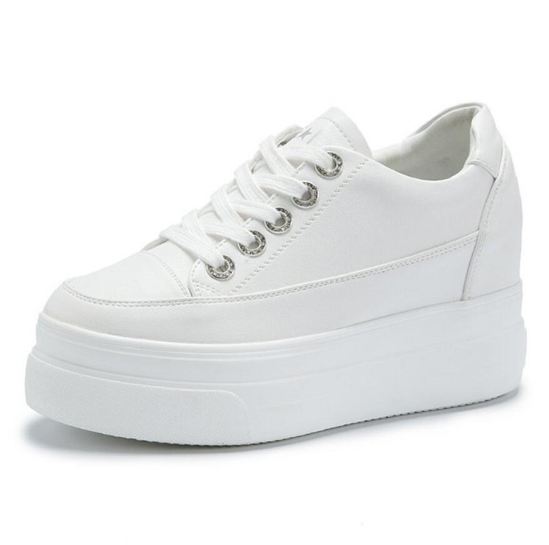 Moteriški balti sportbačiai madingi sportbačiai su platforma Nauji rudeniniai moteriški batai moterims laisvalaikio batai laukiniai aukštakulniai, moteriški laisvalaikis