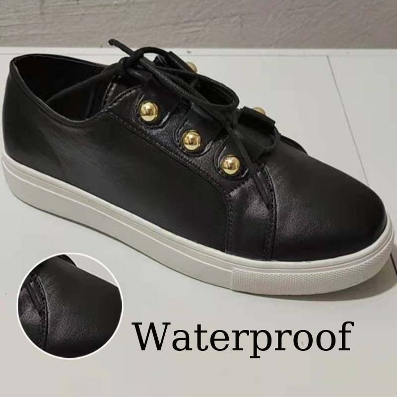 Naiste vabaaja platvormiga tossud Kerged tasapinnalised kõndimisjalatsid Ühevärvilised nööriga PU-nahast jalanõud siseruumides kasutamiseks ja igapäevaseks kasutamiseks