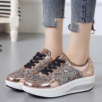 2021 Дамски ежедневни обувки Bling Bling Flat Women Sneakers Outdoor Ladies Trainer Woman Vulcanize Shoes Women Zapatos De Mujer