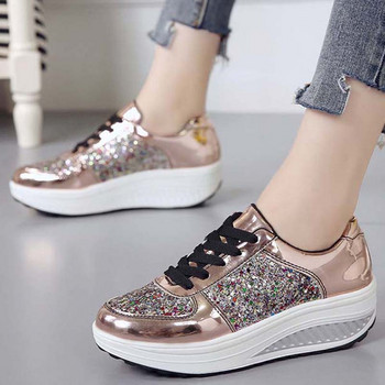 2021 Дамски ежедневни обувки Bling Bling Flat Women Sneakers Outdoor Ladies Trainer Woman Vulcanize Shoes Women Zapatos De Mujer