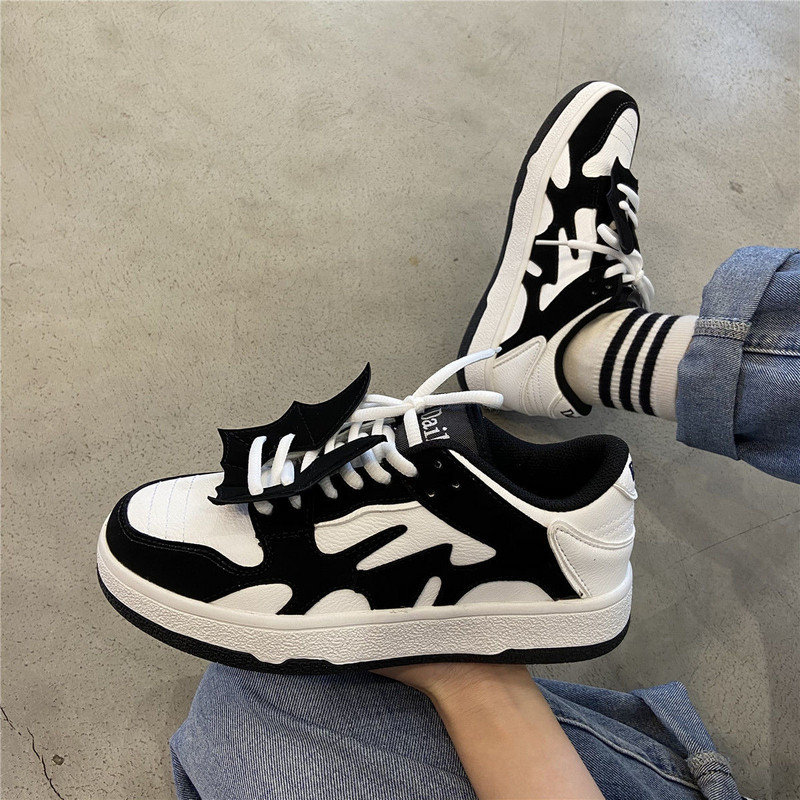 „HOUZHOU“ sportbačiai, sportiniai batai, moteriški pavasario tenisas, moteriški, plokščia, laisvalaikio krepšelio platforma „Vulcanize“ bėgimo balti juodi „Kawaii“, 2022 m.