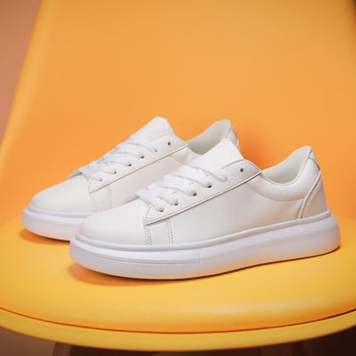 Moiphengi valged kingad, naiste tossud, vulkaniseeritud kingad, nööriga vabaajajalatsid, suures suuruses 35–45 hingavad, kõndivad meeste tasapinnalised jalanõud