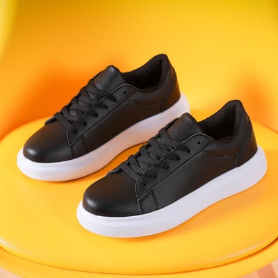 Moiphengi valged kingad, naiste tossud, vulkaniseeritud kingad, nööriga vabaajajalatsid, suures suuruses 35–45 hingavad, kõndivad meeste tasapinnalised jalanõud