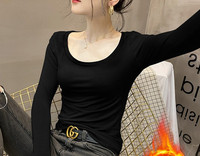 Ühevärviline ümara kaelusega pikkade varrukatega pluus naistele