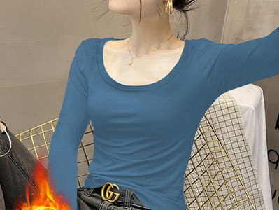 Ühevärviline ümara kaelusega pikkade varrukatega pluus naistele