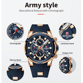 Ανδρικό ρολόι χειρός επιβράβευσης κορυφαίας μάρκας πολυτελείας Sport Chronograph Χρυσό ανδρικό ρολόι χειρός Army Military Watch For Men Reloj Hombre 2021