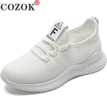 Мрежести маратонки Студентки 2021 Пролет Лято Нови дамски обувки Корейска мода Бели обувки за бягане Дишащи мрежести обувки cozok