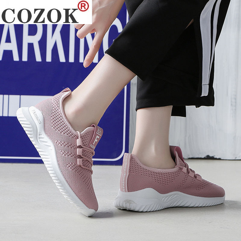 Tinkliniai sportbačiai moterims, 2021 m. pavasaris vasara, nauji moteriški batai korėjietiški bėgimui Balta kvėpuojanti tinkliniai batai cozok