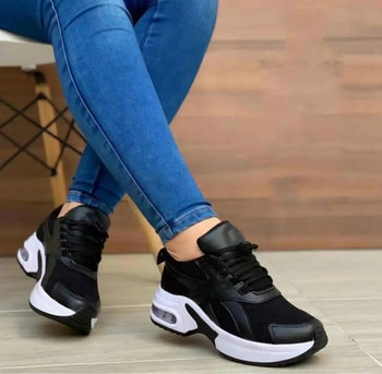 Γυναικεία αθλητικά παπούτσια Άνοιξη και Φθινόπωρο Νέα παπούτσια με κορδόνια Wedge Platform 2022 Γυναικεία παπούτσια για τρέξιμο με μαξιλάρια εξωτερικού χώρου