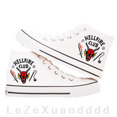 Stranger Things Sportas Drobiniai sportbačiai Moteriški Batai Mada Laisvalaikis vulkanizuota plokščia avalynė Moteriška platforma Aukštos viršūnės espadrilės