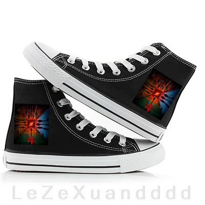 Stranger Things Sportas Drobiniai sportbačiai Moteriški Batai Mada Laisvalaikis vulkanizuota plokščia avalynė Moteriška platforma Aukštos viršūnės espadrilės