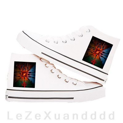 Stranger Things Sportas Drobiniai sportbačiai Moteriški Batai Mada Laisvalaikis vulkanizuota plokščia avalynė Moteriška platforma Aukštos viršūnės espadrilės