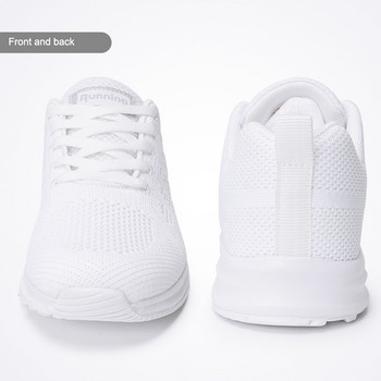Λευκά πάνινα παπούτσια γυναικεία παπούτσια 2022 με κορδόνια μασίφ casual ίσια παπούτσια γυναικεία αθλητικά παπούτσια που αναπνέουν Tenis Feminino