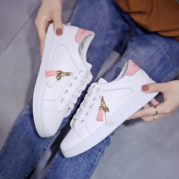 Διχτυωτό λευκά παπούτσια γυναικεία παπούτσια μόδας που αναπνέουν φοιτητές Κορεατικά casual παπούτσια αθλητικά παπούτσια επίπεδη παπούτσια γυναικεία παπούτσια