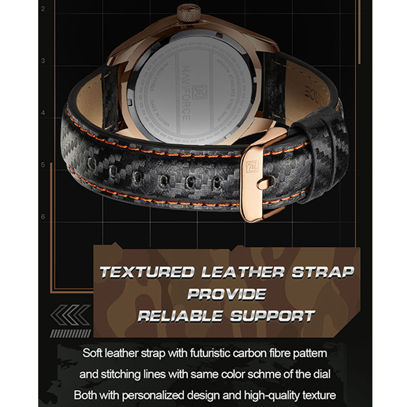 NAVIFORCE 2022 uued originaalkellad meestele Luksuslik vabaaja randmekell Mehe ärinahast veekindel spordikvartsist klassikaline kell