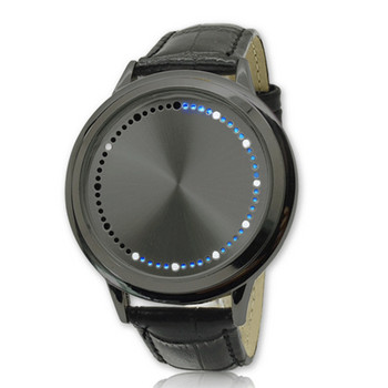 Μοναδικής σχεδίασης Led ρολόγια Lovers Casual Creative Leather Watch Exquiste Quartz Watch Hour Digital Women Men Relogio Masculino