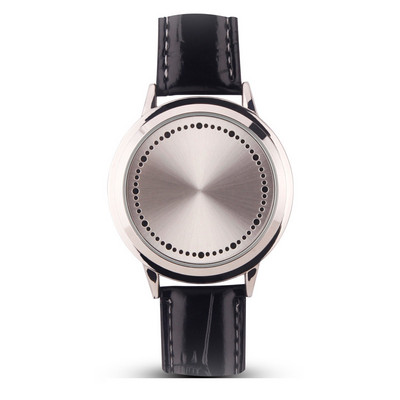 Unikaalse disainiga LED-kellad Armastajatele vabaaja loominguline nahast käekell Peen kvartskellatund, digitaalne naiste meeste meesterahvas Relogio Masculino