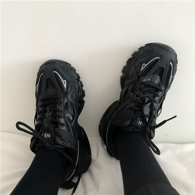 LLUUMIU ženske debele tenisice 2021. nova marka moda proljeće ljeto ležerne cipele Debeli donji dio Ženske sportske cipele velika veličina 43 44