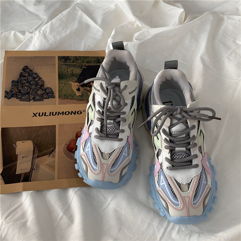 LLUUMIU ženske debele tenisice 2021. nova marka moda proljeće ljeto ležerne cipele Debeli donji dio Ženske sportske cipele velika veličina 43 44