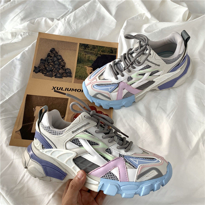 LLUUMIU ženske debele tenisice 2021. nova marka moda proljeće ljeto ležerne cipele Debeli donji dio Ženske sportske cipele velika veličina 43 44